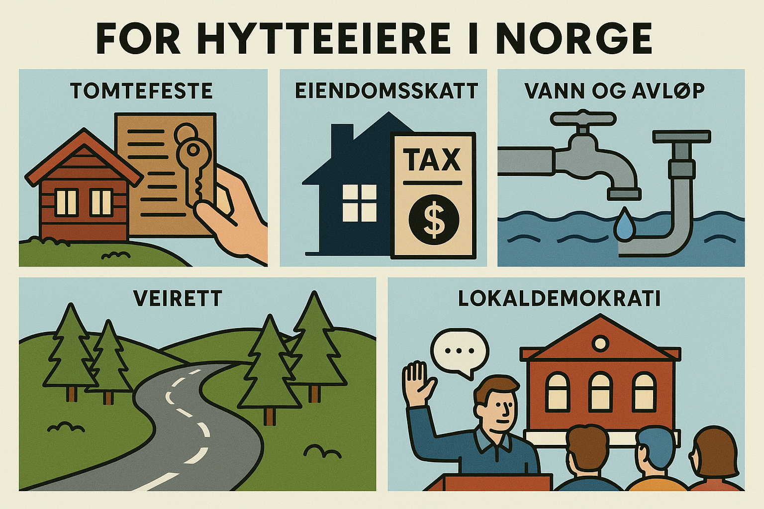 Hytteeierens guide til rettigheter og plikter: Fra eiendomsskatt til lokaldemokrati